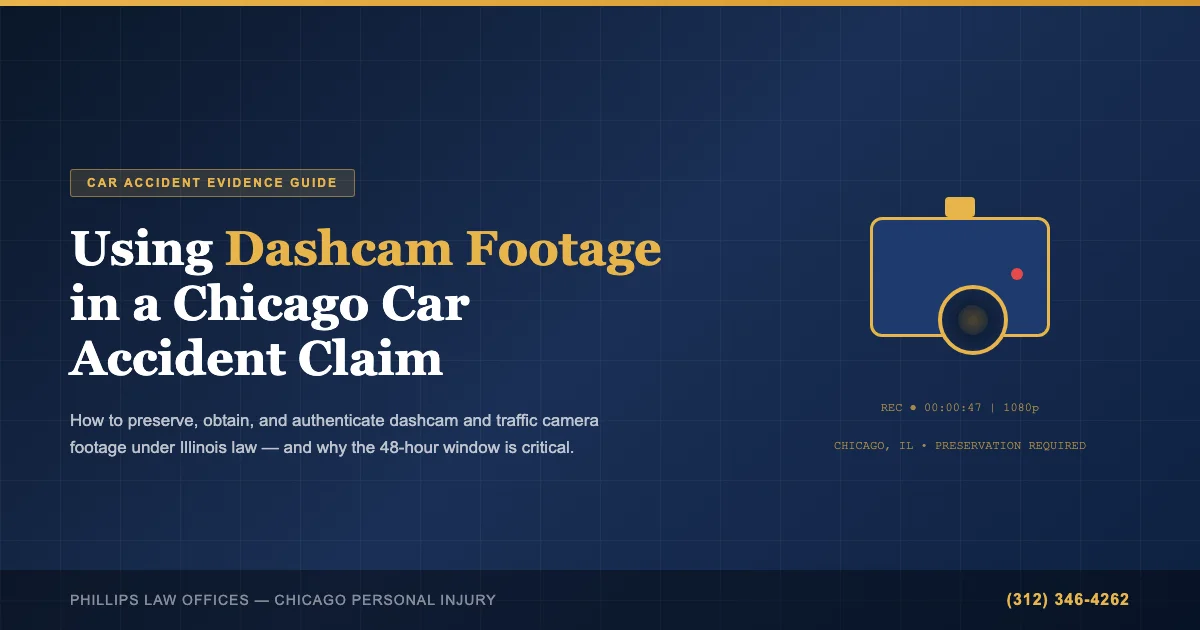 Using Dashcam Footage in a Chicago Car Accident Claim