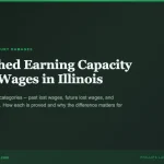 Editorial graphic: Diminished Earning Capacity vs. Lost Wages in Illinois Personal Injury Cases, Phillips Law Offices