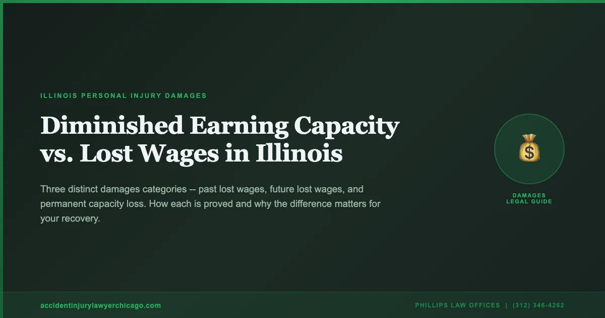 Diminished Earning Capacity in Illinois Personal Injury Cases — How It Differs From Lost Wages