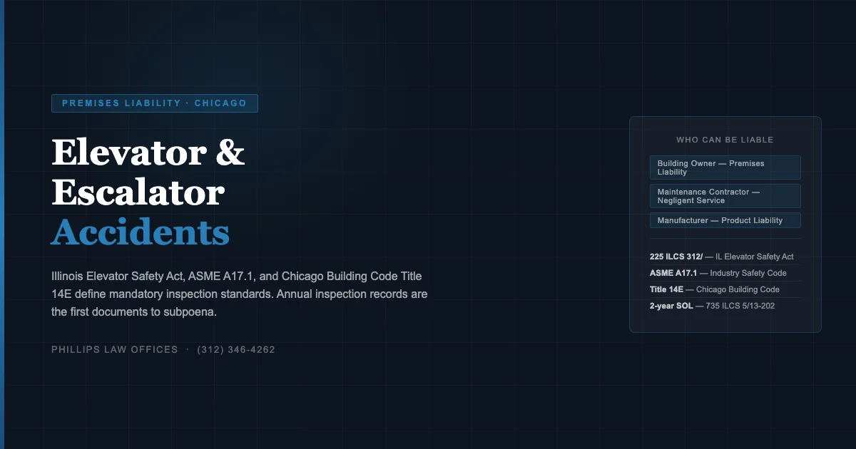 Elevator and Escalator Accident Claims in Chicago