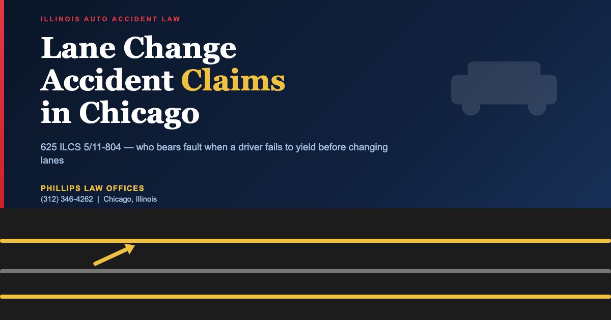 Lane Change Accident Claims in Chicago — Fault, Evidence, and Recovery