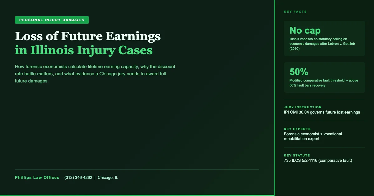 Loss of future earnings calculation in Illinois personal injury cases -- Phillips Law Offices