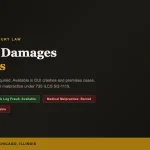 Dark editorial cover for punitive damages in Illinois personal injury cases guide