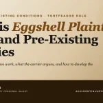 Editorial cover graphic for guide on Illinois eggshell plaintiff rule and pre-existing injuries