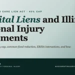 Editorial cover graphic for guide on Illinois hospital liens and personal injury settlements