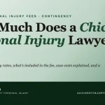 Editorial cover graphic for guide on Chicago personal injury lawyer cost