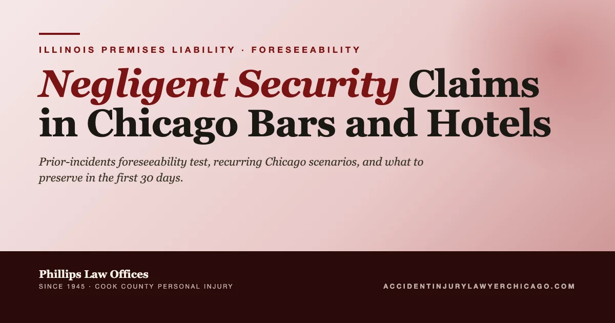 Negligent Security Claims in Chicago Bars and Hotels