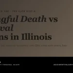 Editorial cover graphic for guide on Illinois wrongful death versus survival actions