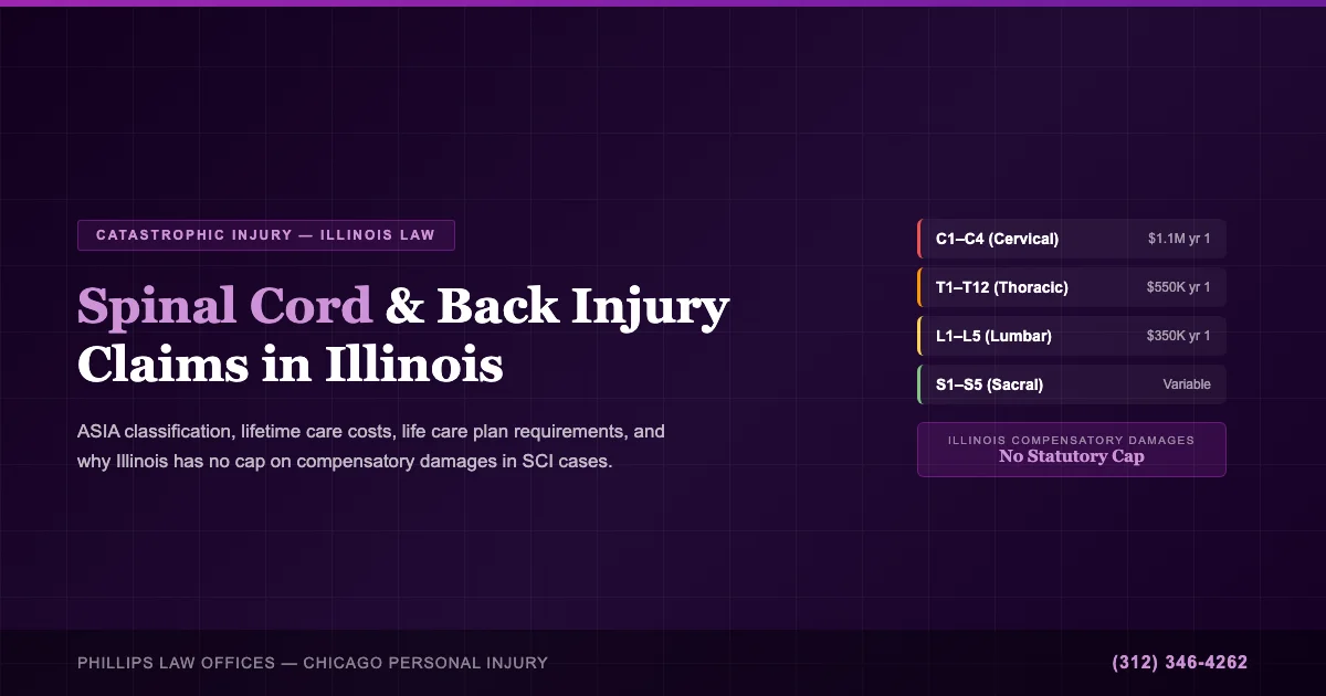 Spinal Cord and Back Injury Claims in Illinois