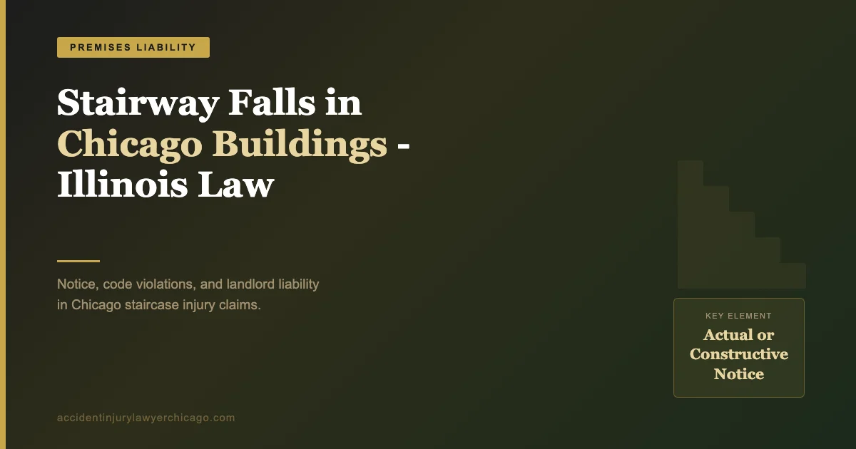 Stairway and Staircase Fall Claims in Chicago Buildings