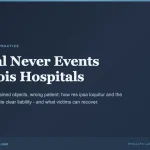 Editorial cover card: Surgical Never Events in Illinois Hospitals - Phillips Law Offices