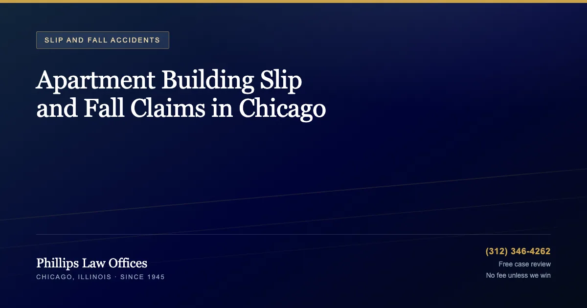Apartment Building Slip and Fall Claims in Chicago