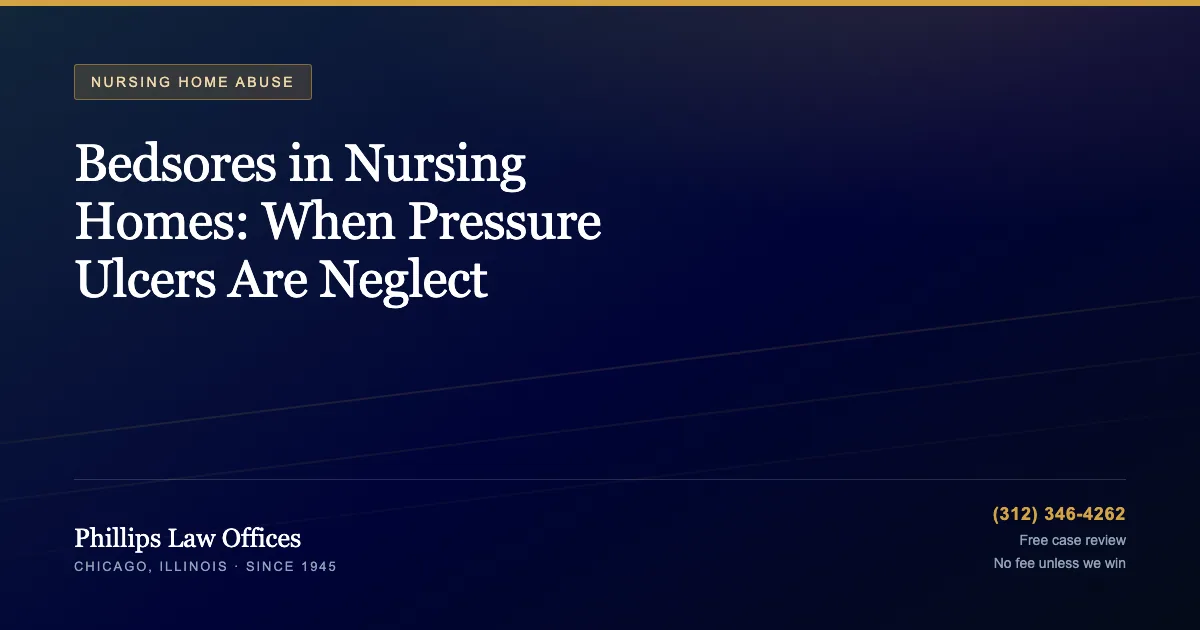 Bedsores in Nursing Homes: When Pressure Ulcers Are Neglect