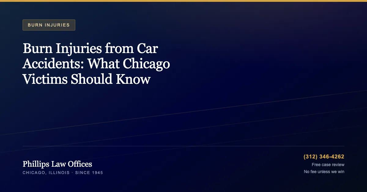 Burn Injuries from Car Accidents: What Chicago Victims Should Know