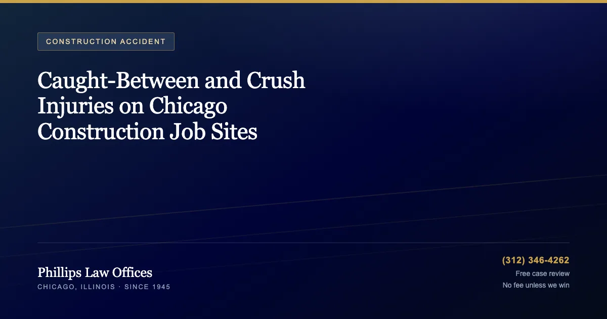 Phillips Law Offices guide: Caught-Between and Crush Injuries on Chicago Construction Job Sites