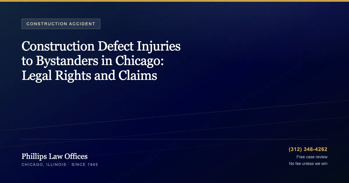 Construction Defect Injuries to Bystanders in Chicago: Legal Rights and Claims