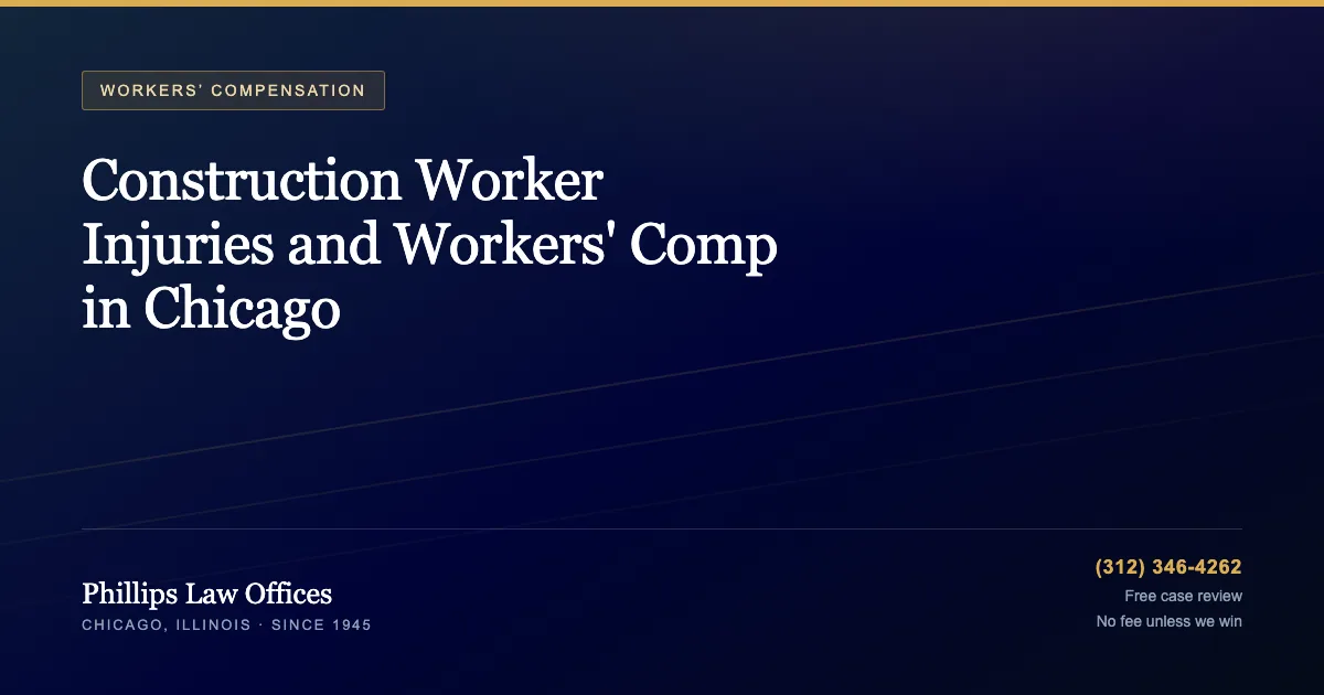 Phillips Law Offices guide: Construction Worker Injuries and Workers' Comp in Chicago