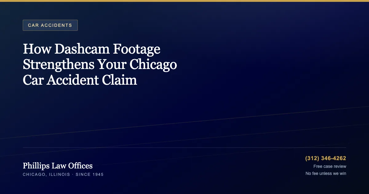 How Dashcam Footage Strengthens Your Chicago Car Accident Claim