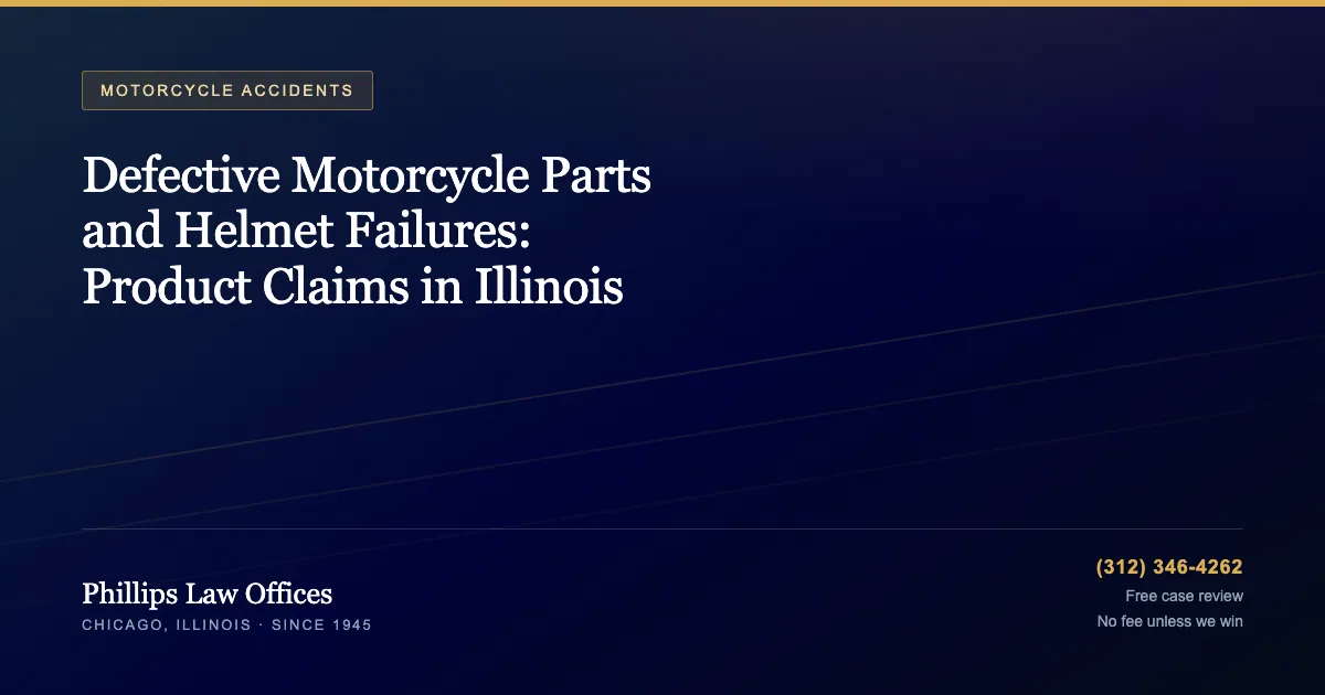 Defective Motorcycle Parts and Helmet Failures: Product Claims in Illinois