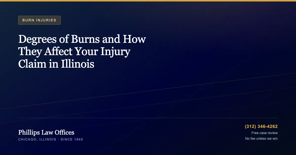 Phillips Law Offices guide: Degrees of Burns and How They Affect Your Injury Claim in Illinois
