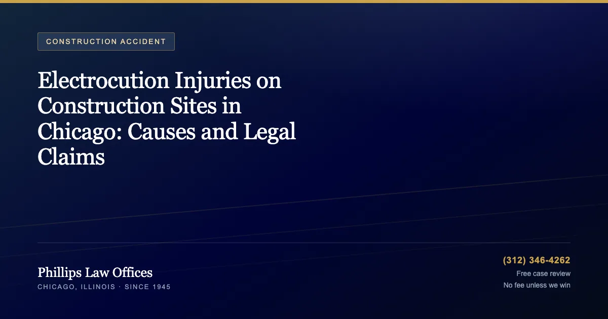 Phillips Law Offices guide: Electrocution Injuries on Construction Sites in Chicago: Causes and Legal Claims