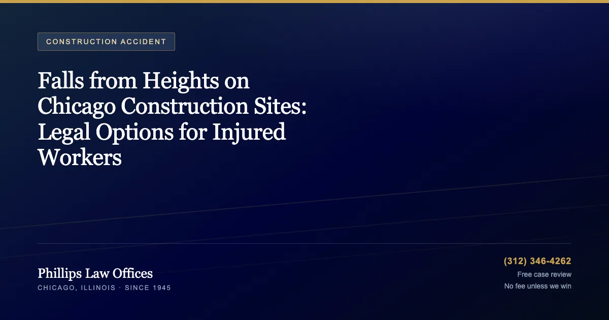 Phillips Law Offices guide: Falls from Heights on Chicago Construction Sites: Legal Options for Injured Workers
