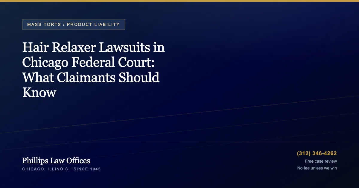 Hair Relaxer Lawsuits in Chicago Federal Court: What Claimants Should Know
