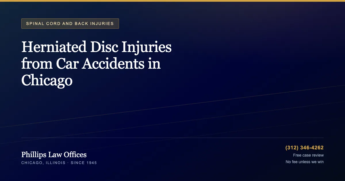 Phillips Law Offices guide: Herniated Disc Injuries from Car Accidents in Chicago