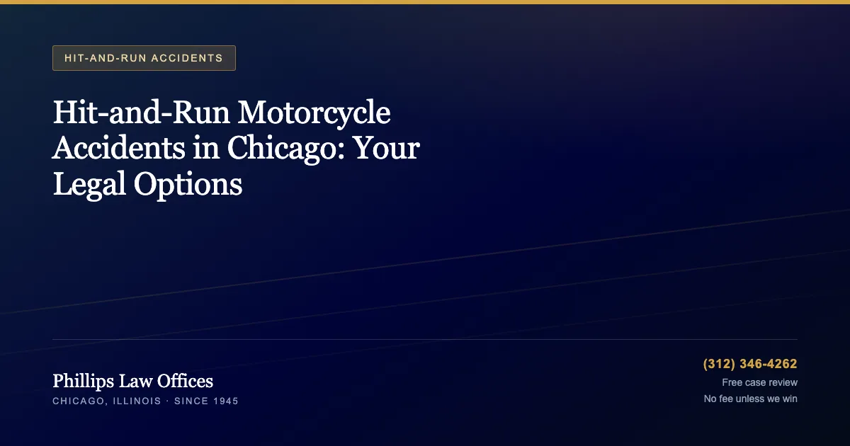 Hit-and-Run Motorcycle Accidents in Chicago: Your Legal Options