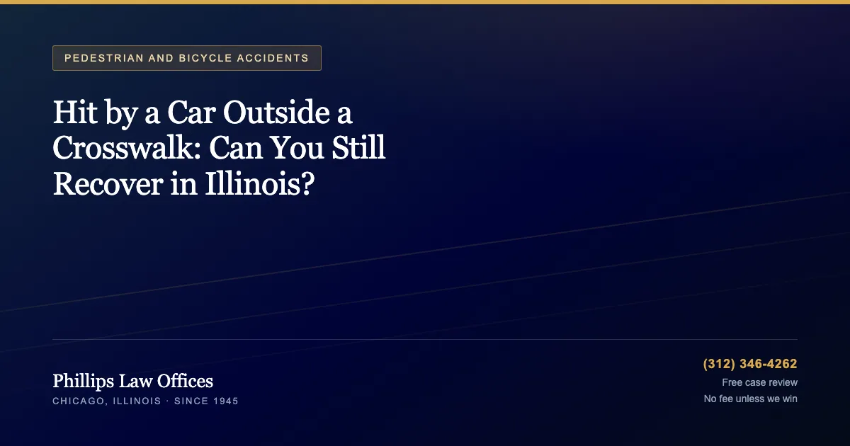 Hit by a Car Outside a Crosswalk: Can You Still Recover in Illinois?