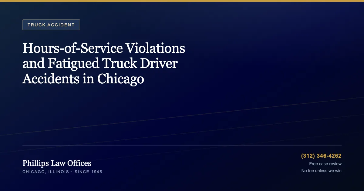 Hours-of-Service Violations and Fatigued Truck Driver Accidents in Chicago