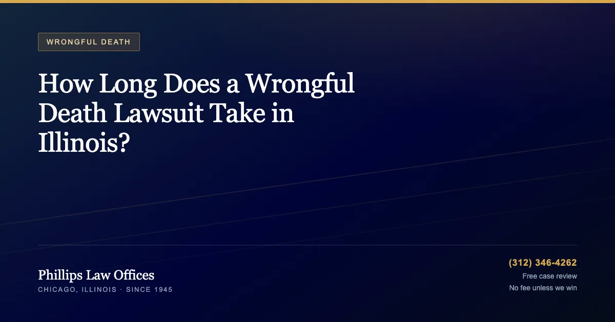Phillips Law Offices guide: How Long Does a Wrongful Death Lawsuit Take in Illinois?