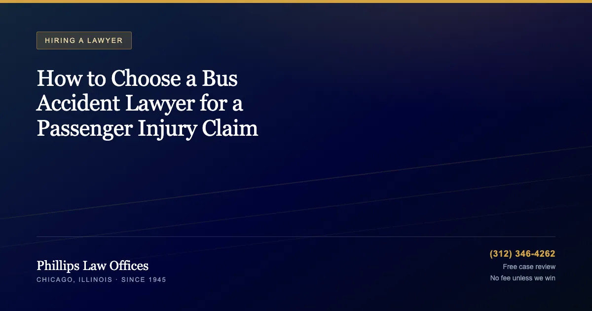 How to Choose a Bus Accident Lawyer for a Passenger Injury Claim