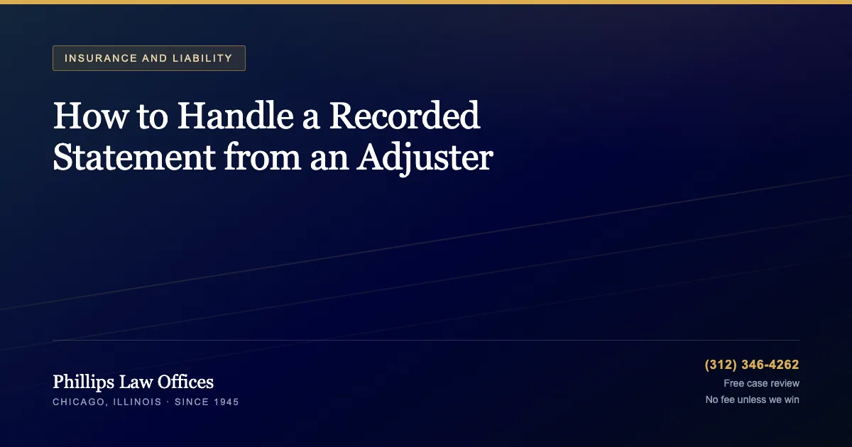 How to Handle a Recorded Statement from an Adjuster