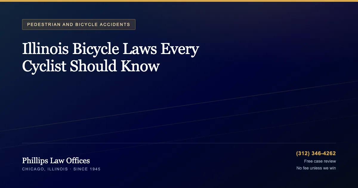 Phillips Law Offices guide: Illinois Bicycle Laws Every Cyclist Should Know