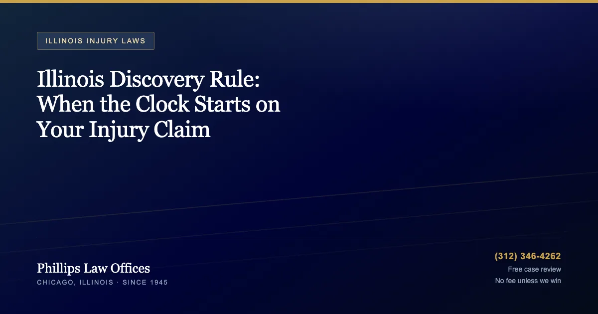 Illinois Discovery Rule: When the Clock Starts on Your Injury Claim