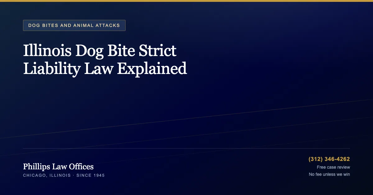 Illinois Dog Bite Strict Liability Law Explained