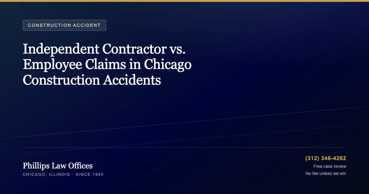 Independent Contractor vs. Employee Claims in Chicago Construction Accidents