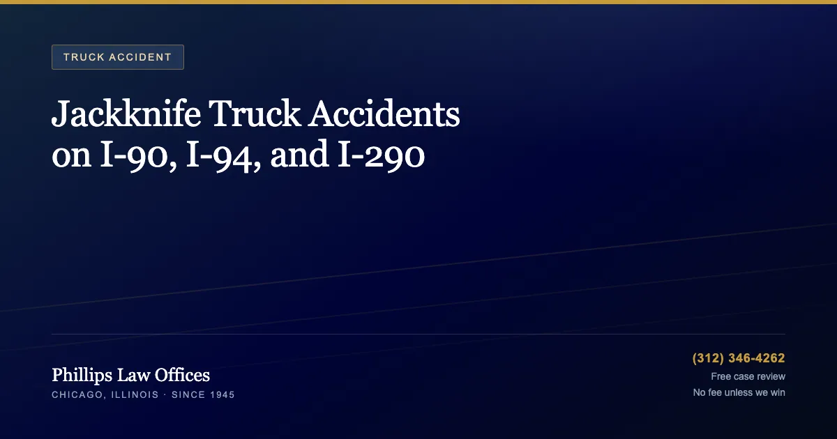 Jackknife Truck Accidents on I-90, I-94, and I-290
