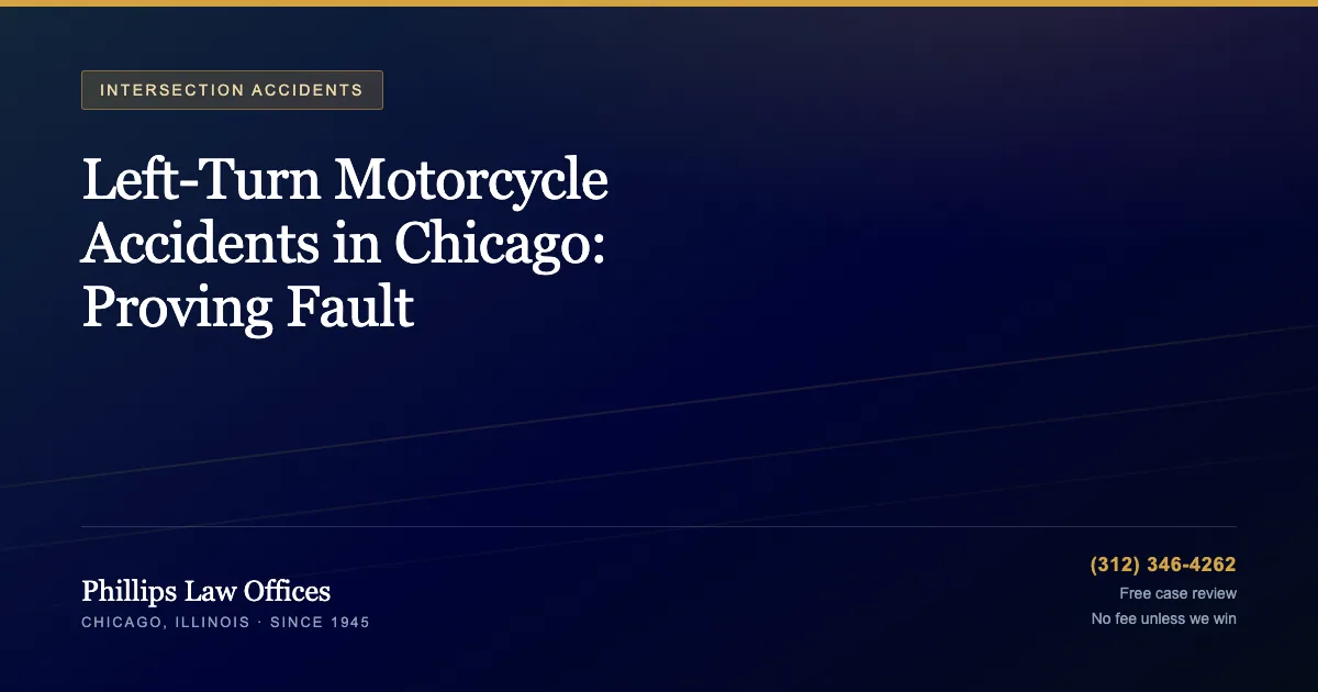 Left-Turn Motorcycle Accidents in Chicago: Proving Fault