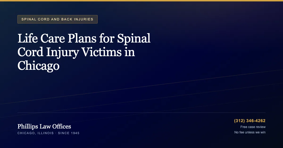 Life Care Plans for Spinal Cord Injury Victims in Chicago
