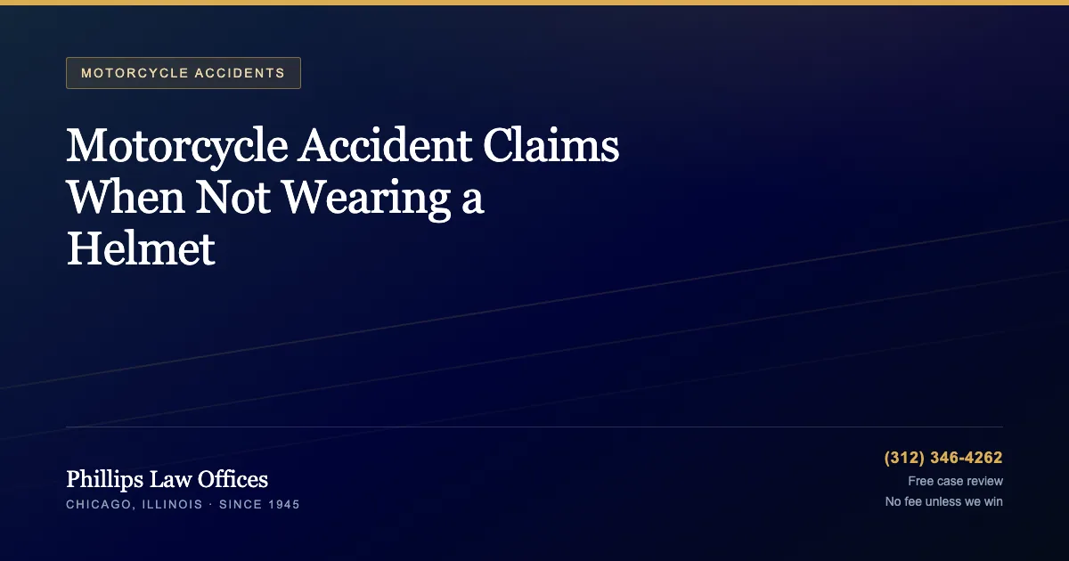 Motorcycle Accident Claims When Not Wearing a Helmet