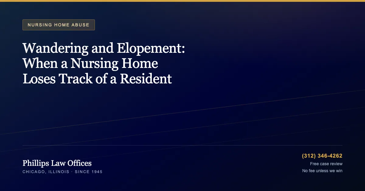 Wandering and Elopement: When a Nursing Home Loses Track of a Resident