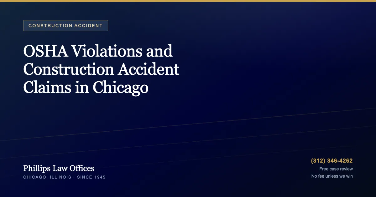 Phillips Law Offices guide: OSHA Violations and Construction Accident Claims in Chicago