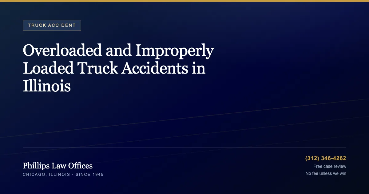 Phillips Law Offices guide: Overloaded and Improperly Loaded Truck Accidents in Illinois