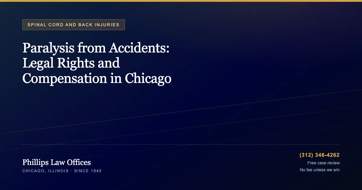 Phillips Law Offices guide: Paralysis from Accidents: Legal Rights and Compensation in Chicago