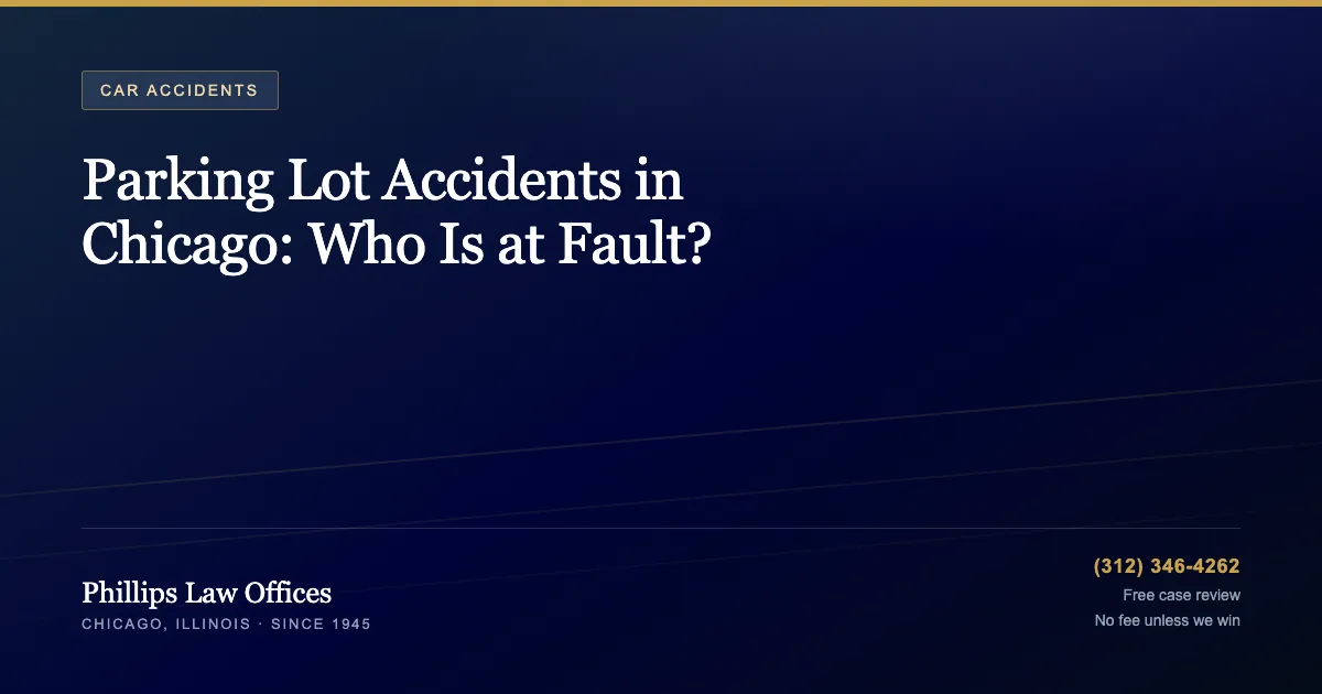 Phillips Law Offices guide: Parking Lot Accidents in Chicago: Who Is at Fault?