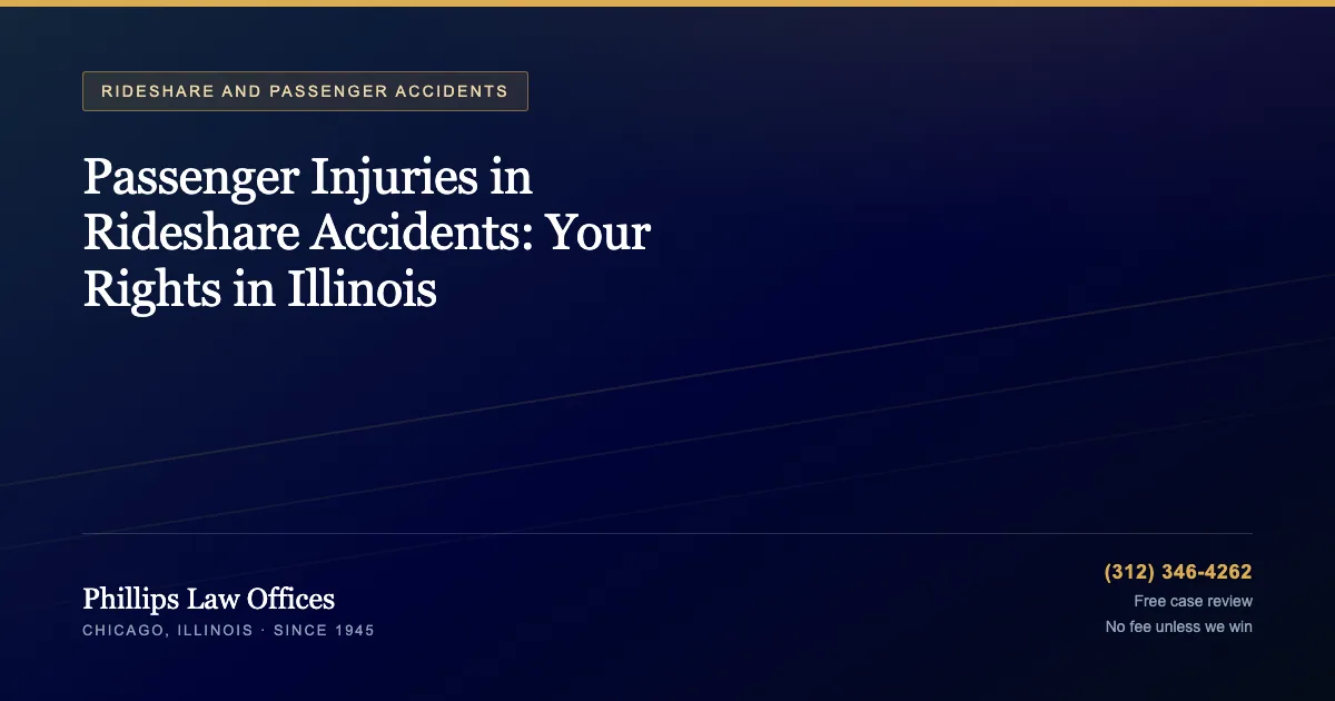 Passenger Injuries in Rideshare Accidents: Your Rights in Illinois