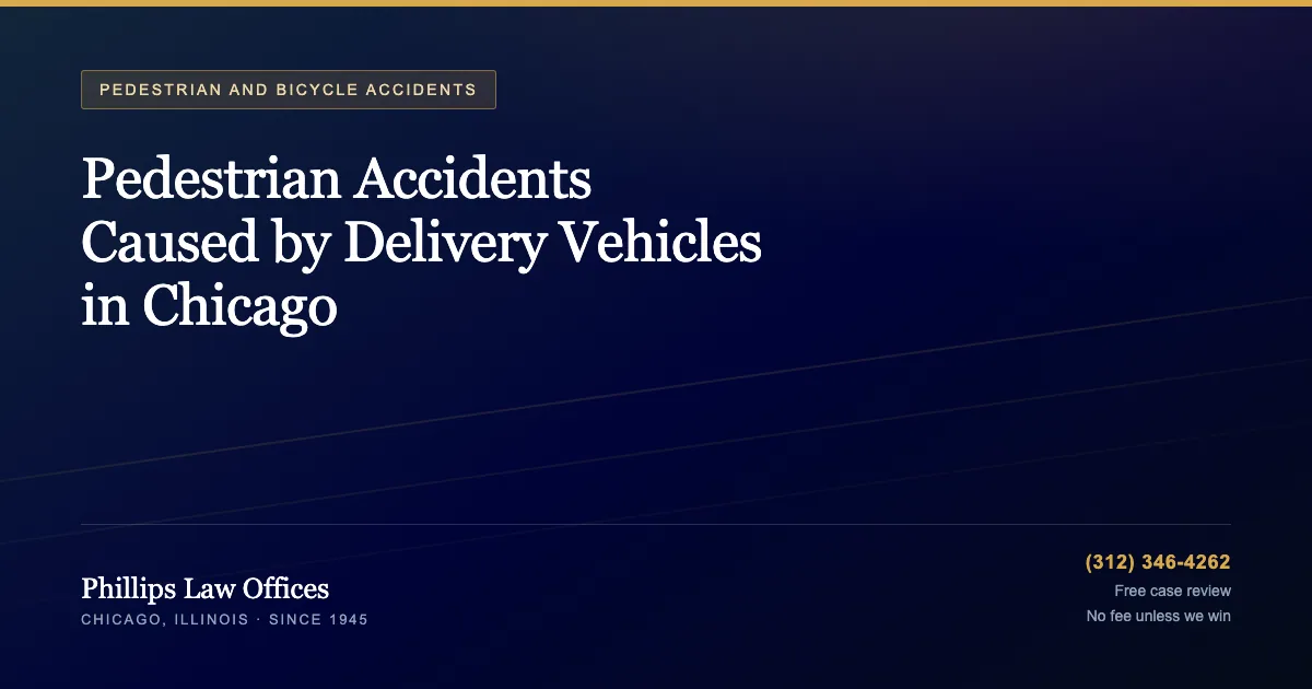 Phillips Law Offices guide: Pedestrian Accidents Caused by Delivery Vehicles in Chicago