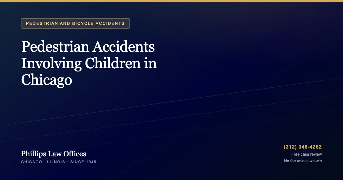 Phillips Law Offices guide: Pedestrian Accidents Involving Children in Chicago